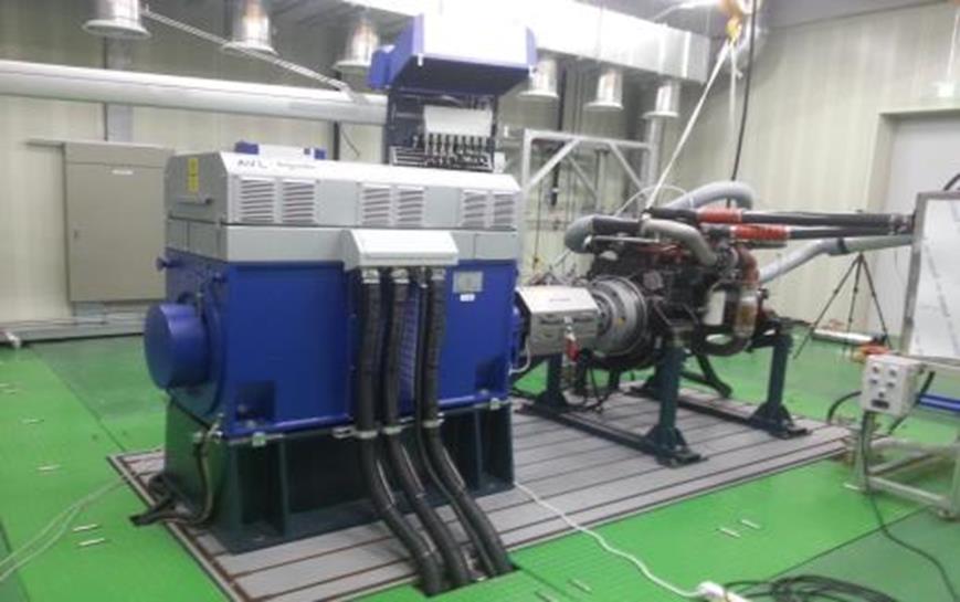 Large engine dynamometer and accessory equipment